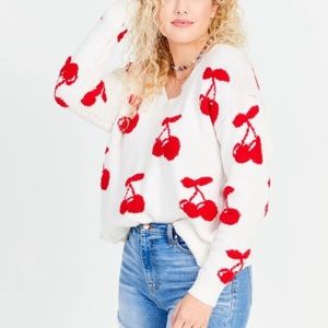 Cherry altered state v neck sweater